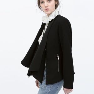 Worn Once: Black Blazer w/ Zipper Detail